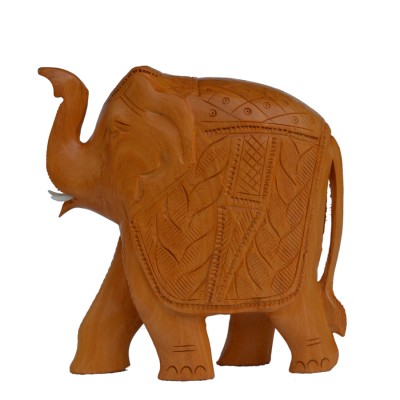 Wooden Jali Elephant Home Decor