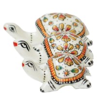 Metal Meenakari 2.5" Tortoise is an exclusive item for gift as well as home decor (3 Pcs Set)