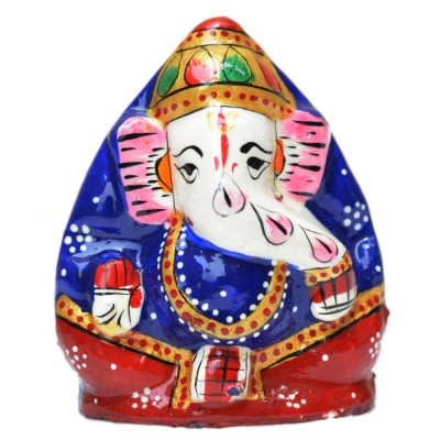 Meenakari Metal 2.5" Painting Coconut Ganesha Statue