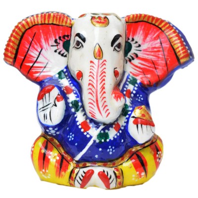 Metal Meenakari 2.5" Big Year Ganesha Idol Decorative Showpiece