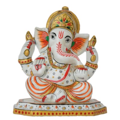 Meenakari Metal 6" Beautiful God Statue Ganesha